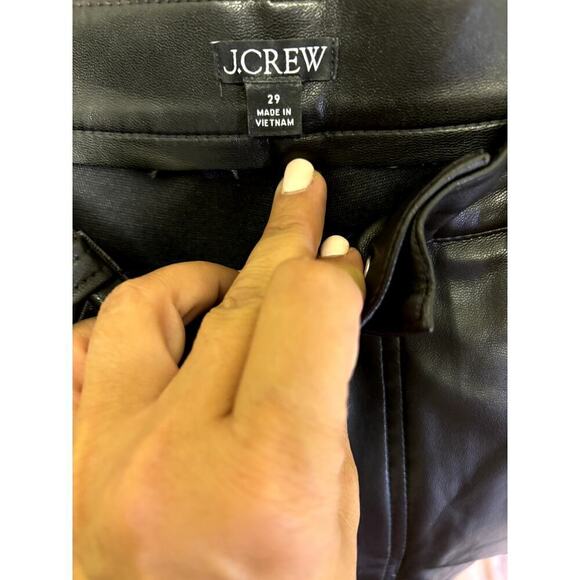 J. Crew Slim wide-leg pant in faux leather Black - Picture 7 of 7